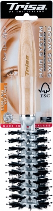 Perie pentru păr SWISS WOOD Styling Volume cu păr natural de porc (601756)